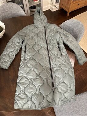 Mango Quilted Green Puffer
